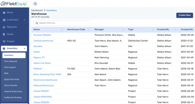 Field Inventory Management Software