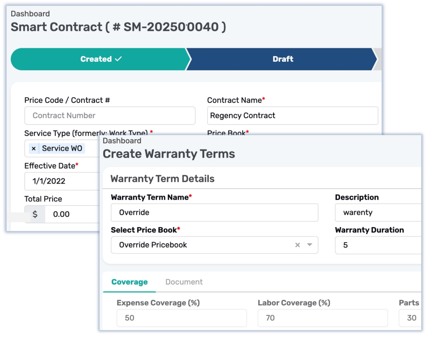 Field Service Contract Management Software